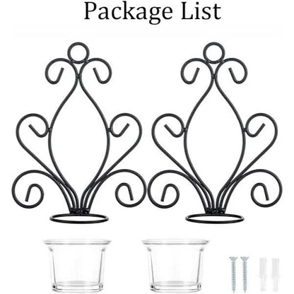 Vintage Iron Wall Candle Holders, Creative Iron Candlesticks V1237-ZY-203-5062