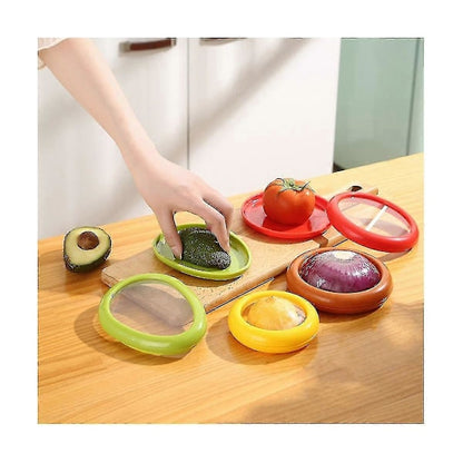 4pcs Pod Compatible with Avocado Lemon Tomato Saver and Storage Reusable Container Food Storage Box As Shown V1237-ZY-203-5069