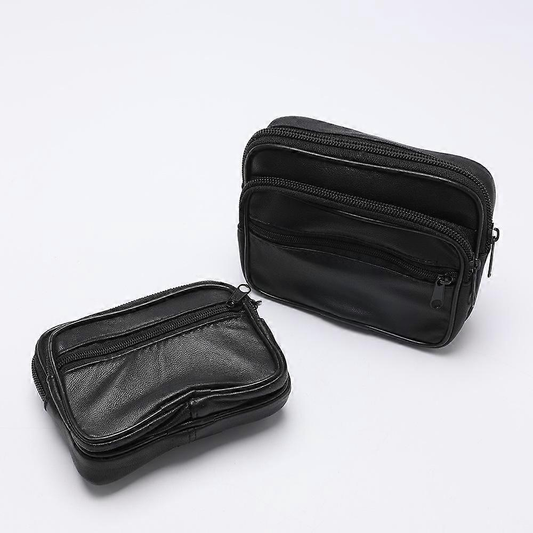 Men's Genuine Leather Belt Wallet Bag Pouch Waist Bag Loop Card Holder V1237-ZY-203-5071