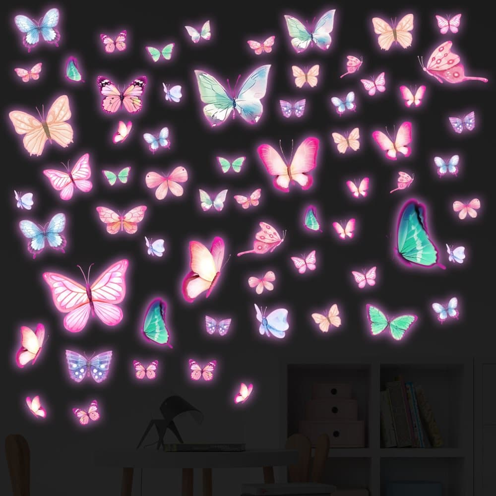 Luminous Butterfly Wall Decoration - DIY Wall Decor for Kids Room, Princess Room, Nursery V1237-ZY-203-5074