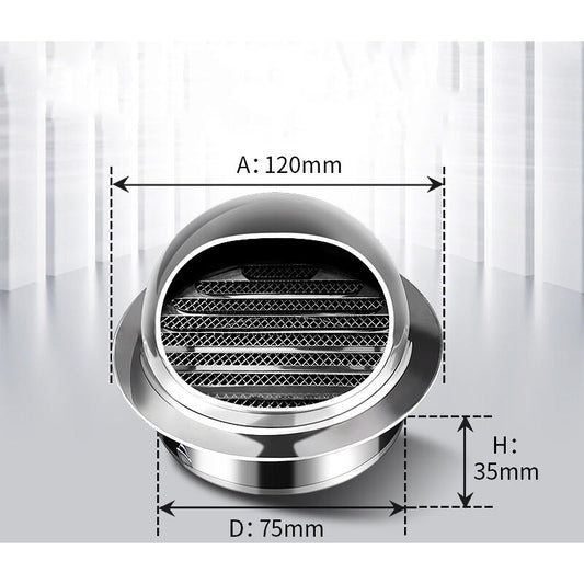 Stainless Steel Ventilation Grille, 80mm, Durable Airflow Equipment V1237-ZY-203-5138