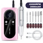 [CA] Fast and Efficient 45000 rpm Rechargeable Portable Electric Nail File Pink V1237-ZY-203-5182