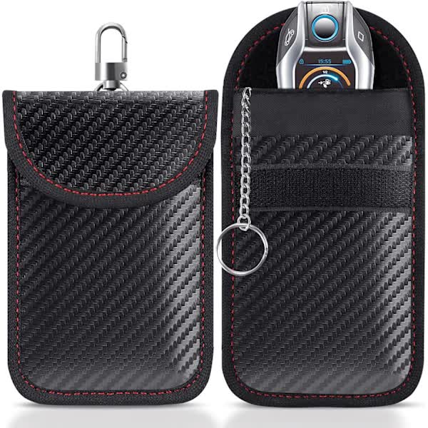 2-Pack Faraday Car Key Case | Signal Blocking Car Key Pocket | Keyless Car Key Case V1237-ZY-203-5187