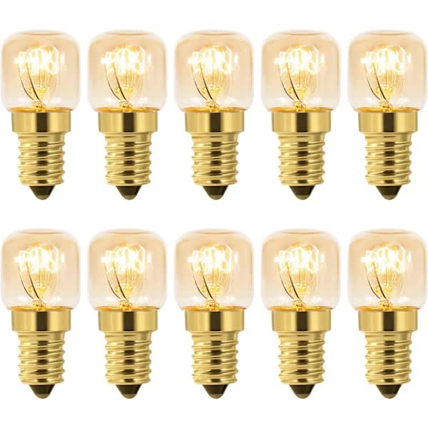 10-pack Dimmable E14 Oven Light Bulb, Edison E14 T22, Withstands up to 300 degrees, 2700K Warm White, 160LM, V1237-ZY-203-5192