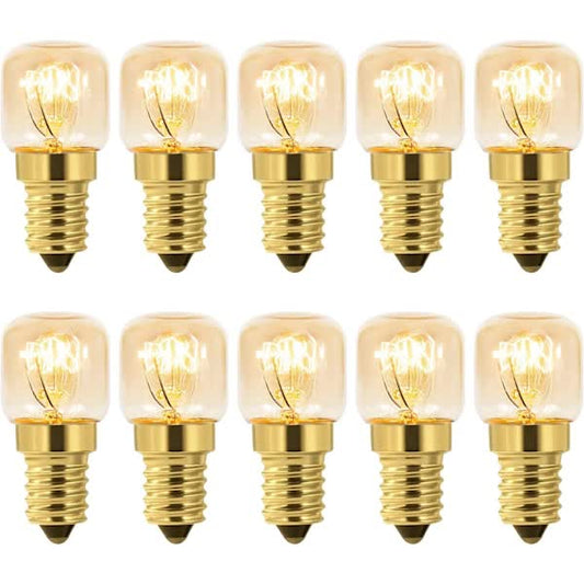 10-pack Dimmable E14 Oven Light Bulb, Edison E14 T22, Withstands up to 300 degrees, 2700K Warm White, 160LM, V1237-ZY-203-5192