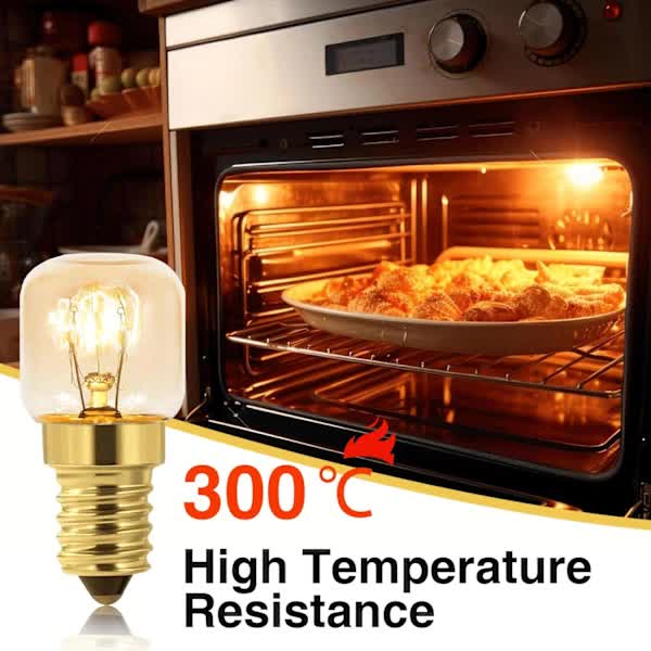 10-pack Dimmable E14 Oven Light Bulb, Edison E14 T22, Withstands up to 300 degrees, 2700K Warm White, 160LM, V1237-ZY-203-5192