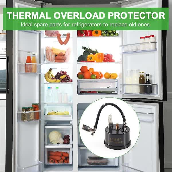 [CA] Compressor Thermal Overload Protector for Hx1/3HP Refrigerator Black V1237-ZY-203-5213