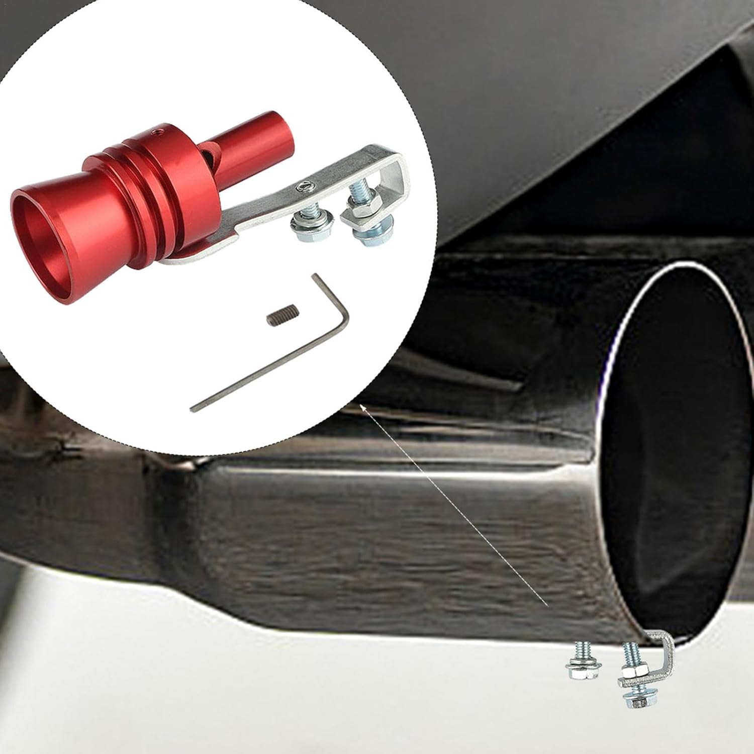 Lightweight Turbo Exhaust Whistle, Car Exhaust Pipe Sound Amplifier XL V1237-ZY-203-5224