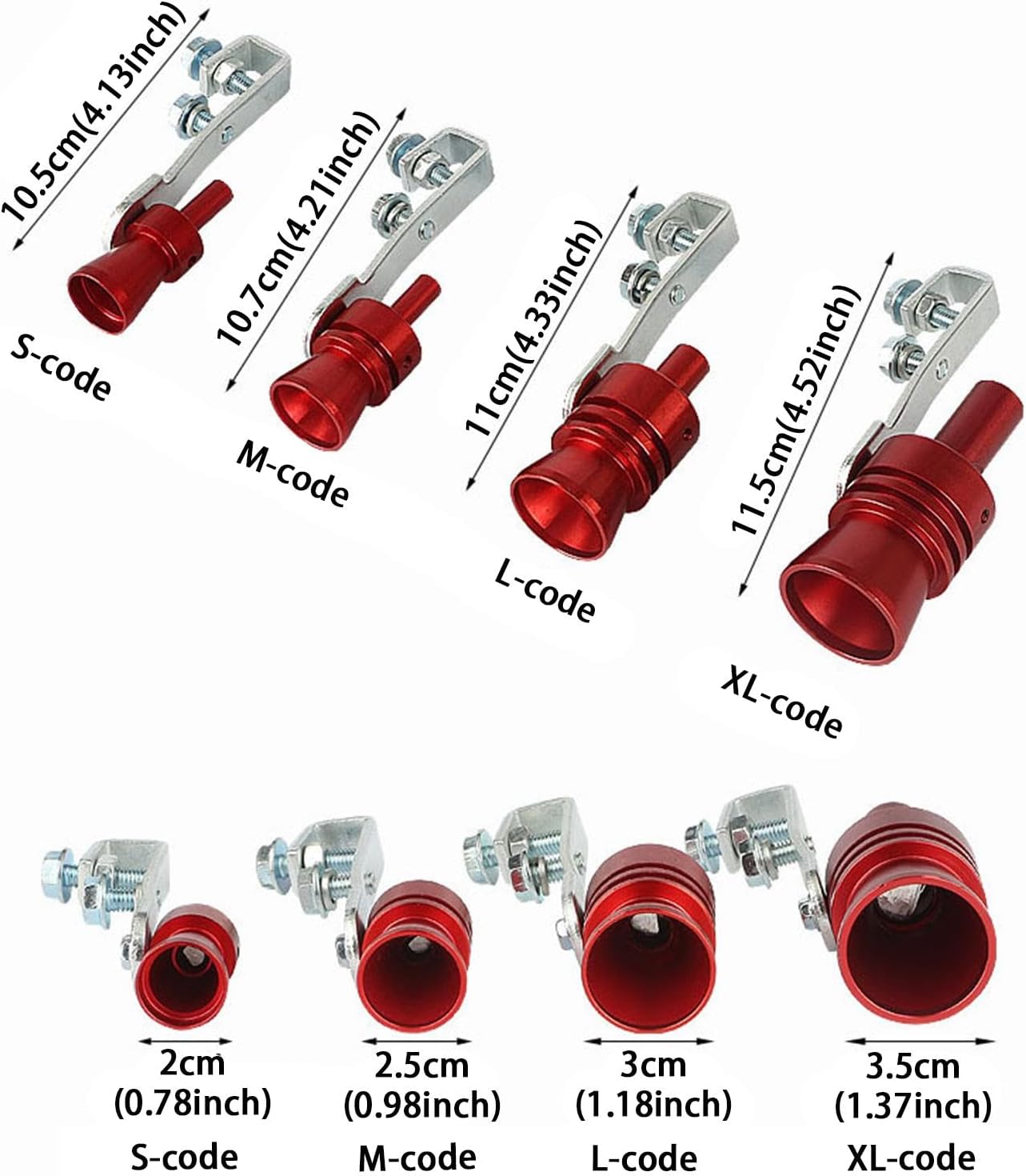 Lightweight Turbo Exhaust Whistle, Car Exhaust Pipe Sound Amplifier XL V1237-ZY-203-5224