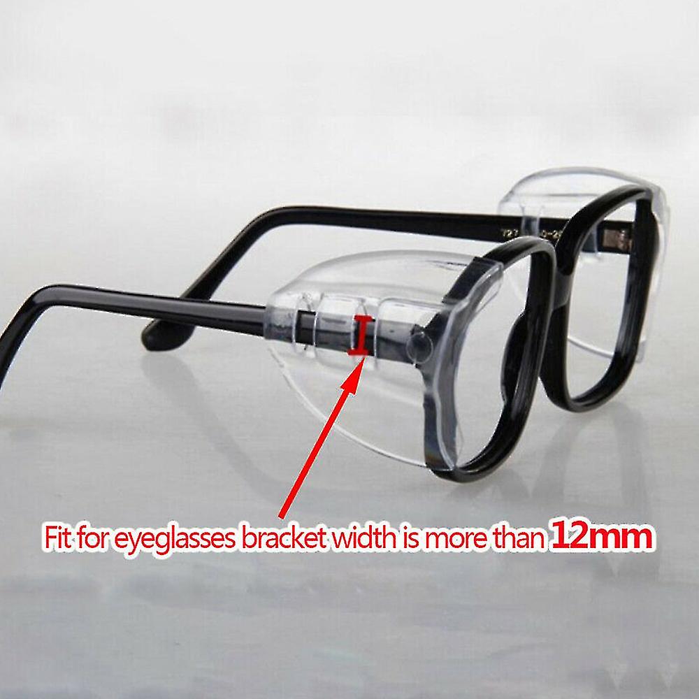 Side Protection for Glasses, Non-Slip Safety Glasses, Universal Side Protection, 4 Pairs_qcx V1237-ZY-203-5225