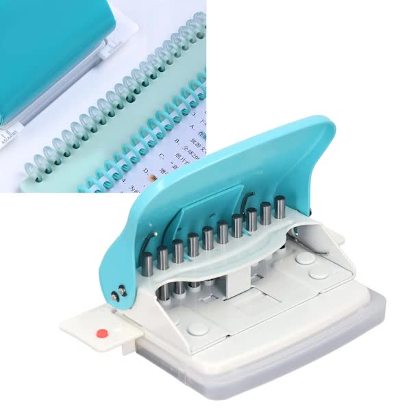 Paper Binding Machine Handheld Portable Spiral Binder A4 A5 A6 A7 Spiral Book Round Hole Punch School Home V1237-ZY-203-5232