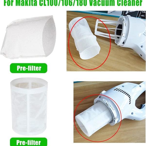 Compatible Filter Set for Makita CL100/106/180 DCL180 Vacuum Cleaner V1237-ZY-203-5233