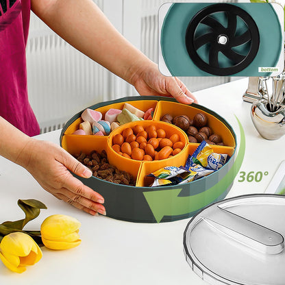 Snack Tray with Compartment Snacks Bowl with Lid Plastic Snacks Compartment Snacks Bowls Flat Storage Box V1237-ZY-203-5239
