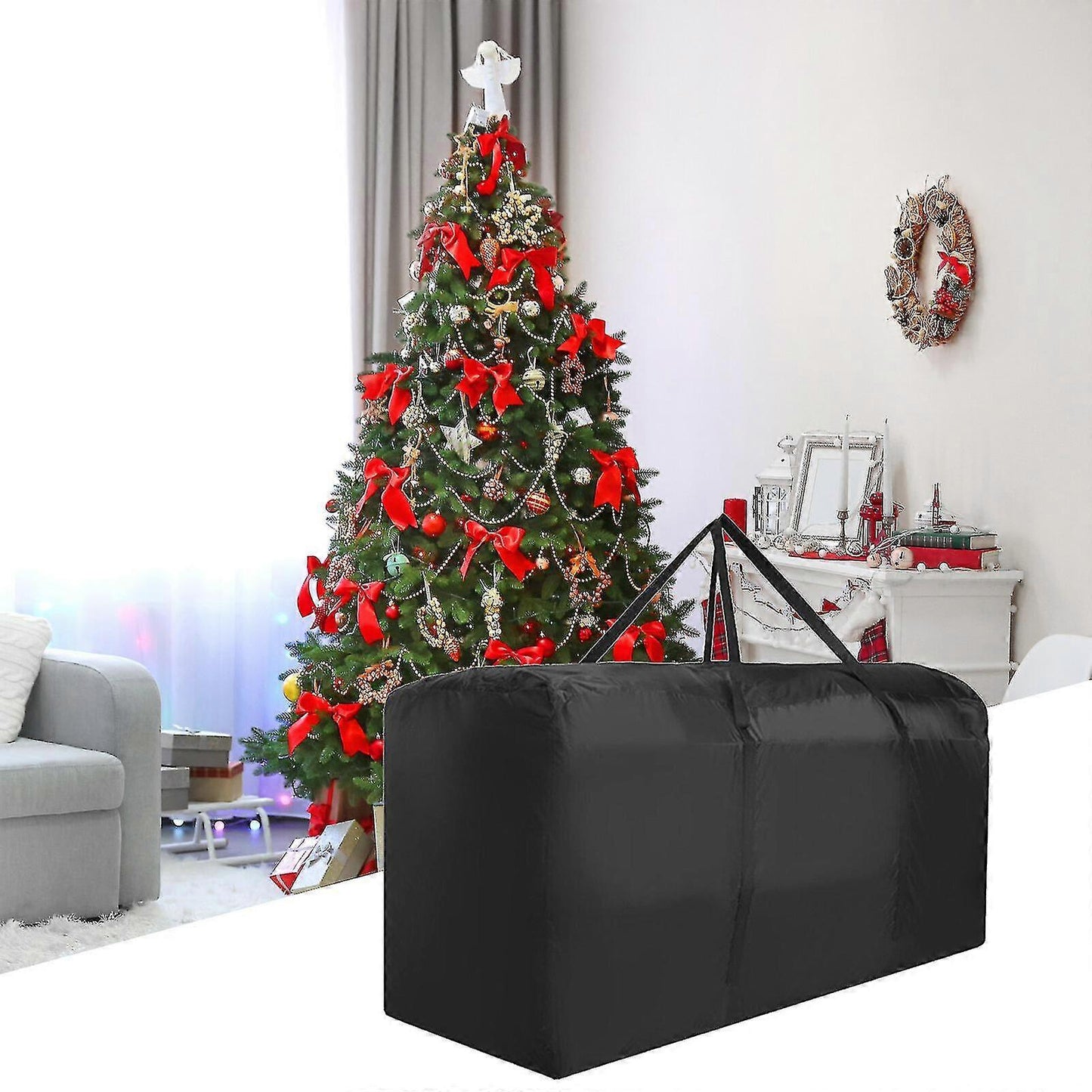 Large Christmas Tree Storage Bag, Heavy Duty Waterproof Oxford Cloth, Christmas Decoration Storage with V1237-ZY-203-5245