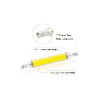 R7S 10W 78mm Dimmable LED Bulb Cool White 6000K 100W Halogen J78 Replacement Double Ended R7S Socket 360 V1237-ZY-203-5254