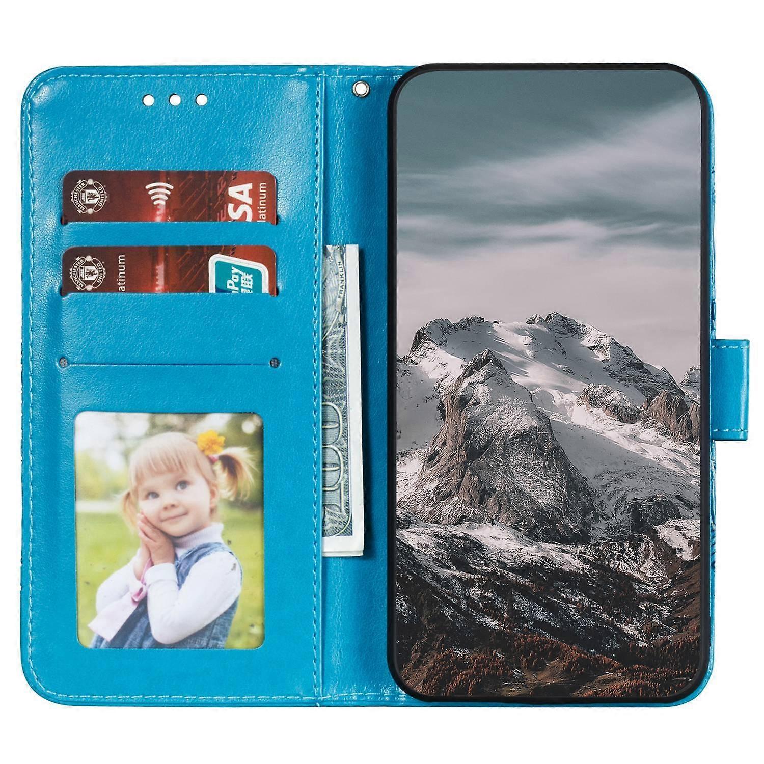 Samsung Galaxy A56 5G Case - PU Leather Mandala Embossed Wallet Case Multicolor_yux Multicolor Blue V1237-ZY-203-5268