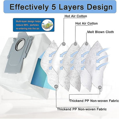12-pack vacuum cleaner bags for Roborock Q7 Max /q7 Max+ / Q7 Max Plus V1237-ZY-203-5269