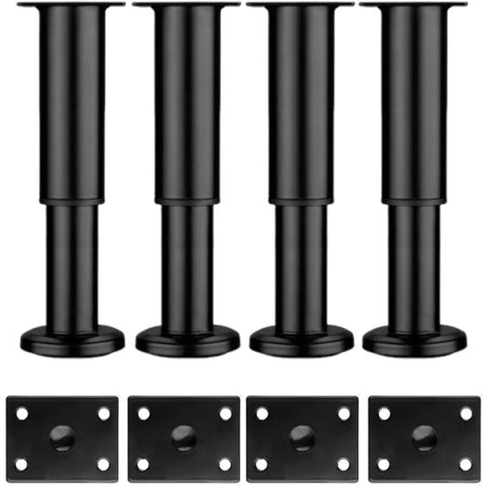 Adjustable Metal Furniture Legs - Set of 4 Sofa/Divan/Cabinet/Bed Legs - 18-30 cm Height Support Feet for V1237-ZY-203-5270