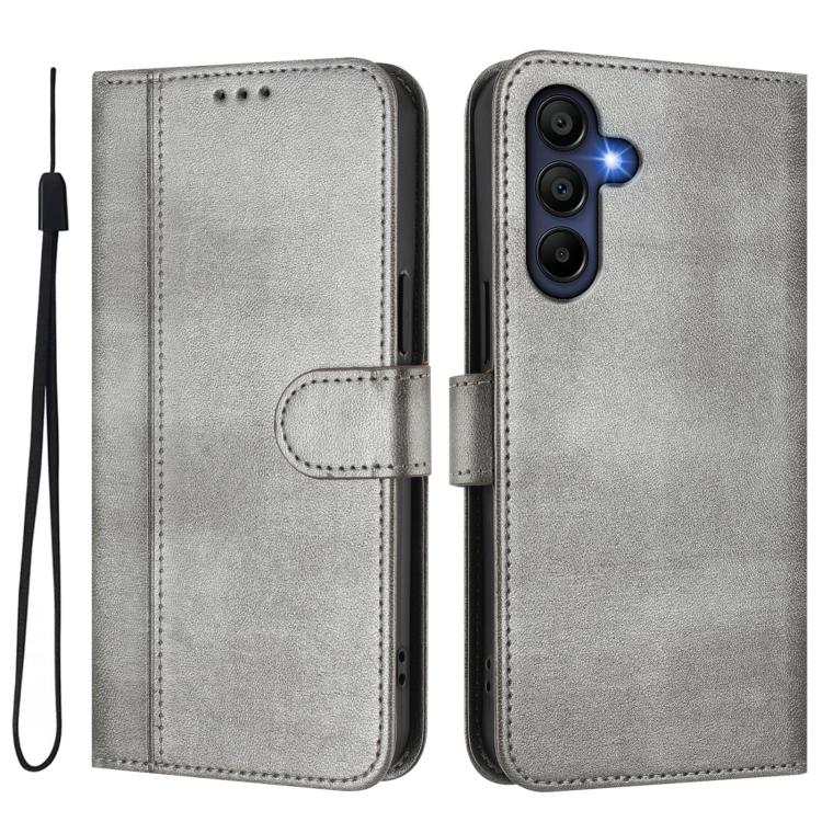 Samsung Galaxy A17 5G Case in Retro Leather with Line Stitching Grey_max Grey V1237-ZY-203-5303