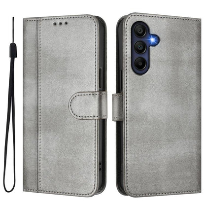 Samsung Galaxy A17 5G Case in Retro Leather with Line Stitching Grey_max Grey V1237-ZY-203-5303