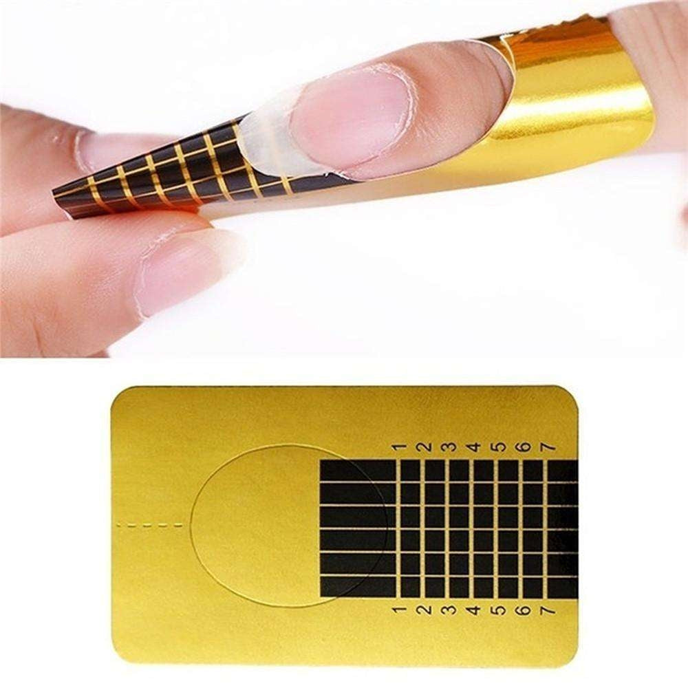 500 pcs Gold Nail Templates - Nail Forms, Nail Template, Nail Forms_yux V1237-ZY-203-5315
