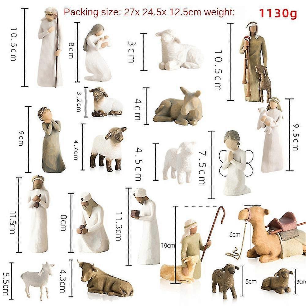 Willow Tree Nativity Scene Figurines Set Statue Hand Painted Decor Christmas Gift_yux V1237-ZY-203-5336