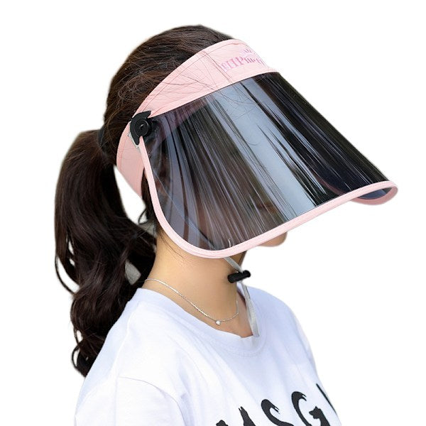 Visor Hat with HD Polarized Lenses, UV Protection, Adjustable Sweatband, Outdoor, Golf, Beach (Pink) V1237-ZY-203-5344