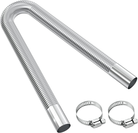 Exhaust pipe for parking heater, 60 cm stainless steel exhaust pipe car exhaust pipe with 2 stainless steel V1237-ZY-203-5350