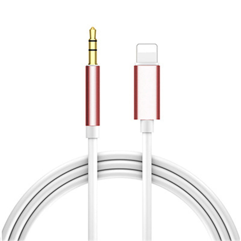 For iPhone Aux Cable Car Aux Cable Apple to 3.5mm Aux Cable - 1m Pink 1m V1237-ZY-203-5355