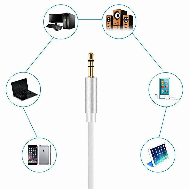 For iPhone Aux Cable Car Aux Cable Apple to 3.5mm Aux Cable - 1m Pink 1m V1237-ZY-203-5355