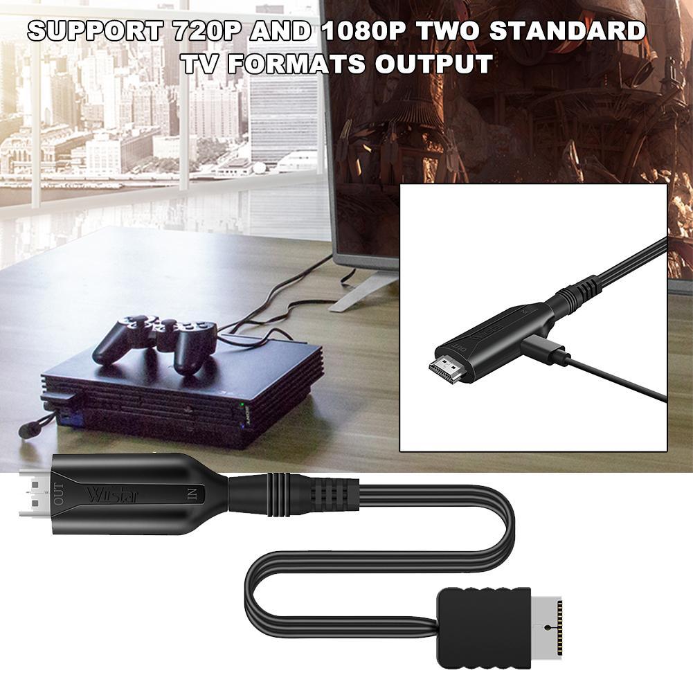 For Playstation 2 PS2 to HDMI Compatible Adapter Cable HD RCA AV Prof Hot O3 V1237-ZY-203-5362