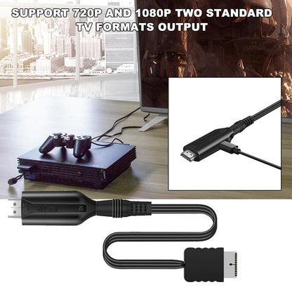 For Playstation 2 PS2 to HDMI Compatible Adapter Cable HD RCA AV Prof Hot O3 V1237-ZY-203-5362