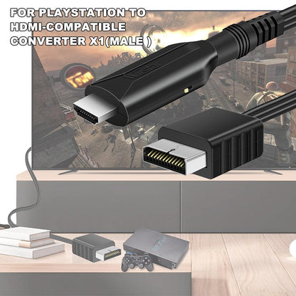For Playstation 2 PS2 to HDMI Compatible Adapter Cable HD RCA AV Prof Hot O3 V1237-ZY-203-5362