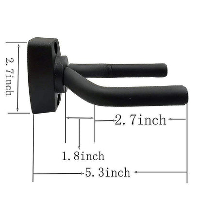 5-pack black guitar hanger wall mount with screws fits guitars V1237-ZY-203-5364