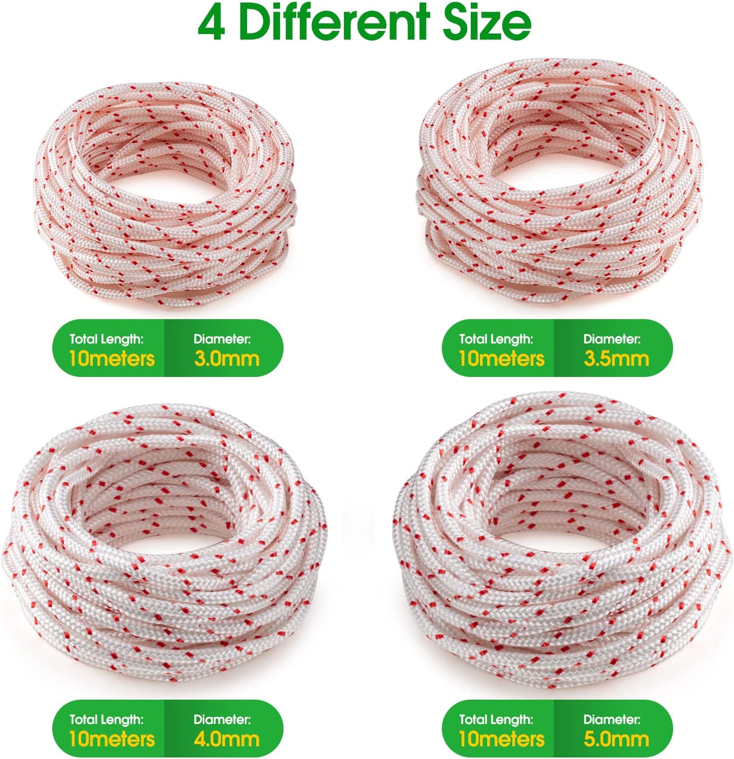10 meter replacement starter cord for Husqvarna STIHL Craftsman 3.5 mm V1237-ZY-203-5373