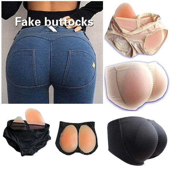 Silicone Insert Enhancer Fake Buttock Panty Hip Lift Black - Perfect Black Black M V1237-ZY-203-5377