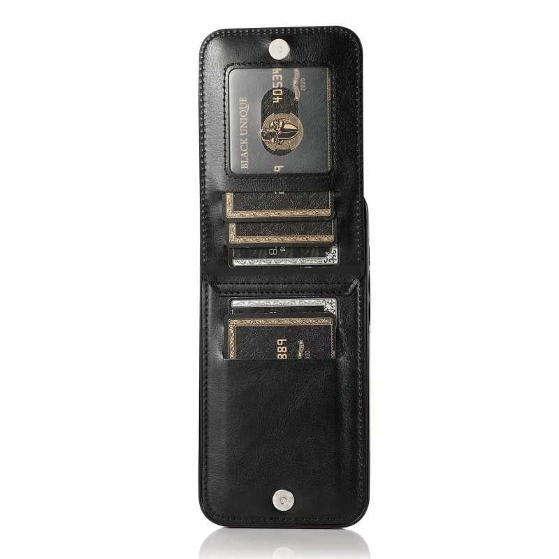 iPhone 13 Mobile Case Card Holder 6CK Retro V3 Black_yux V1237-ZY-203-5380