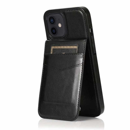 iPhone 13 Mobile Case Card Holder 6CK Retro V3 Black_yux V1237-ZY-203-5380