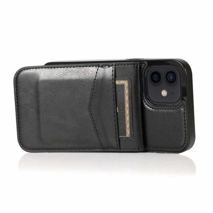iPhone 13 Mobile Case Card Holder 6CK Retro V3 Black_yux V1237-ZY-203-5380