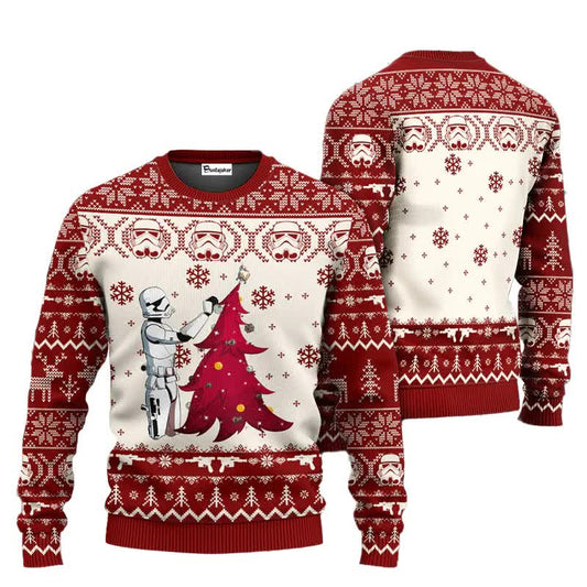 Santa Claus Darth Vader Ugly Christmas Sweater Star Wars The Mandalorian Men's Sweater Autumn Winter Women's V1237-ZY-203-5384