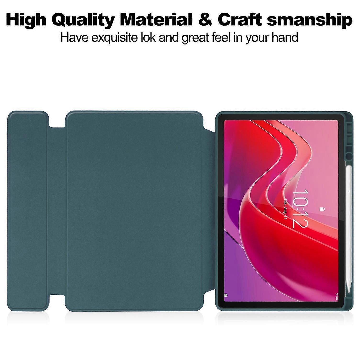 Case for Lenovo Tab M11/Xiaoxin Pad 11 2024 PU+Acrylic Tablet Stand Cover with Bluetooth Keyboard Multicolor V1237-ZY-203-5386