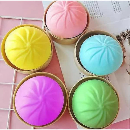 3pcs Dumpling Stress Balls Squeeze Sensory Toys with Steamer Handballs Toys Party Favors V1237-ZY-203-5404