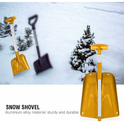 Snow Shovel, Comfortable Handle, Telescopic Snow Shovel Extension, Fine Texture for Outdoor Use (Gold) V1237-ZY-203-5424