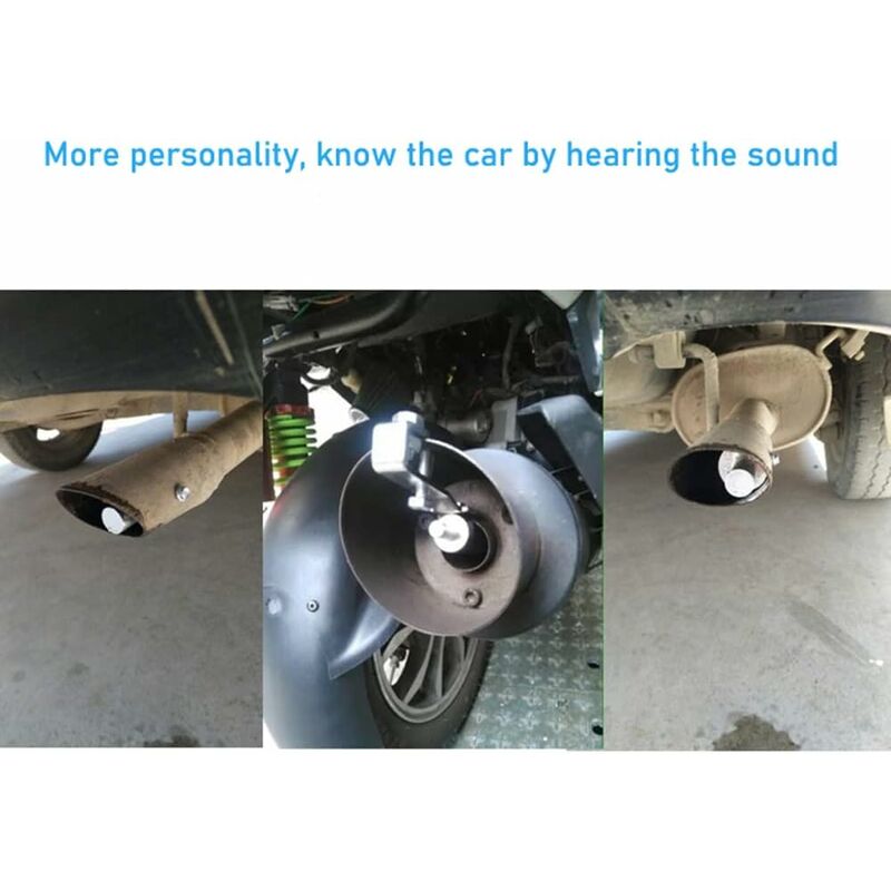 Universal Car Turbo Whistle Simulator, Aluminum Exhaust Whistle, Compatible with 56-85mm Pipe Diameter V1237-ZY-203-5428