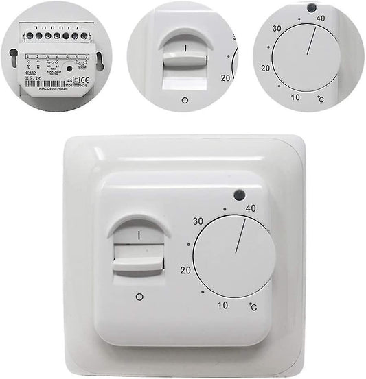 Manual Electric Underfloor Heating Thermostat with AC 220v 16a Probe, Mechanical Underfloor Heating V1237-ZY-203-5440