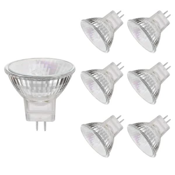 MR11 halogen lamp, 20W 12V MR11 halogen lamp, high color rendering index, 6-pack V1237-ZY-203-5460