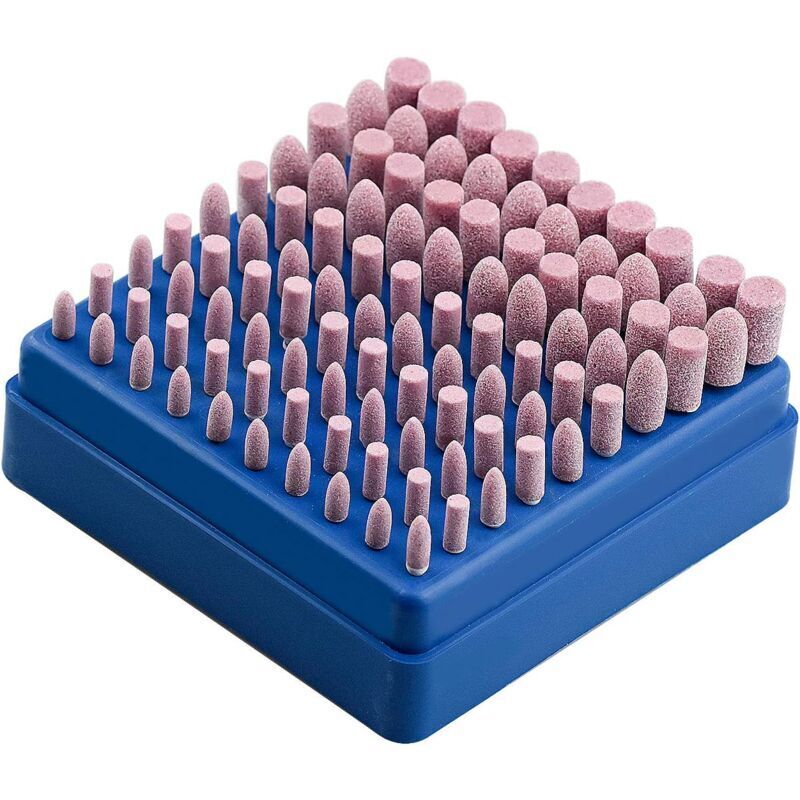 100pcs Abrasive Polishing Mounted Stone Rotary Tool Grinding Wheel for Dremel Rotary Tool 3mm Shank..DEBUNS V1237-ZY-203-5473