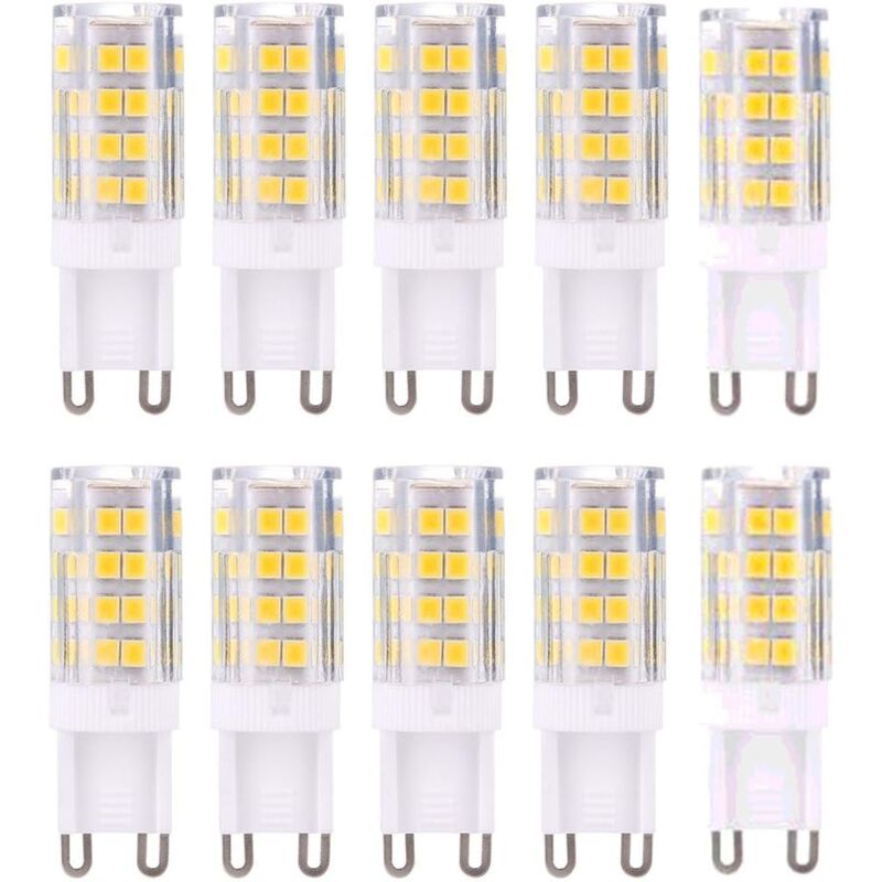 G9 LED Bulbs, Warm White 3000K 5W Light Equivalent 40W Halogen Bulbs 420 Lumen Non-Dimmable, 10-Pack V1237-ZY-203-5487