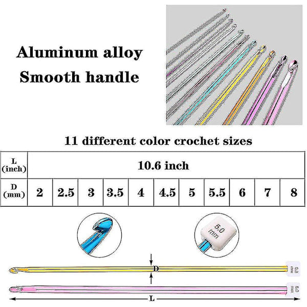 23-piece Tunisian crochet hook set with pearl, carbonized bamboo crochet hook [CO] V1237-ZY-203-5497