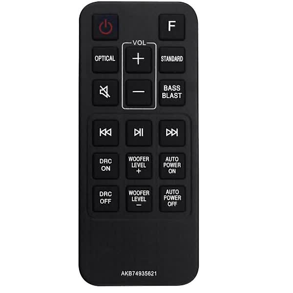 Replacement Remote Control AKB74935621 for LG Soundbar SJ2 SJ2.AEUSLLK SJ2.DEUSLLK V1237-ZY-203-5500